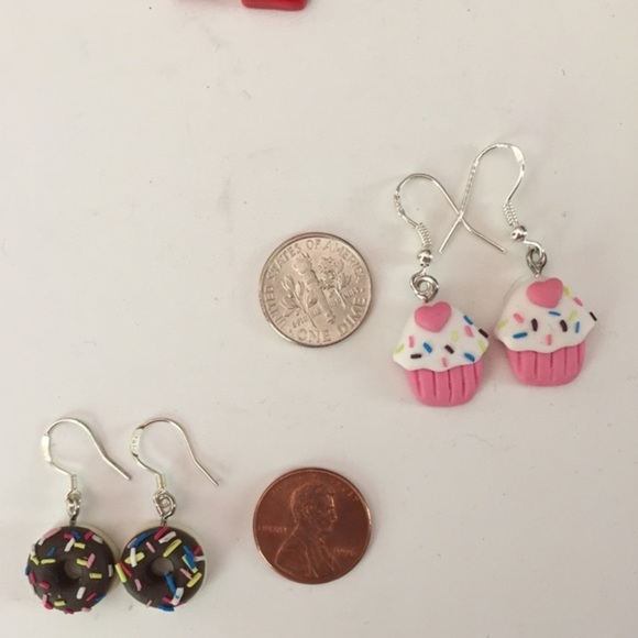 Cupcake, donut earrings - Picture 3 of 3